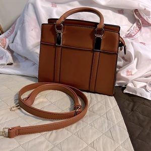 Brown Faux Leather Purse/Crossbody